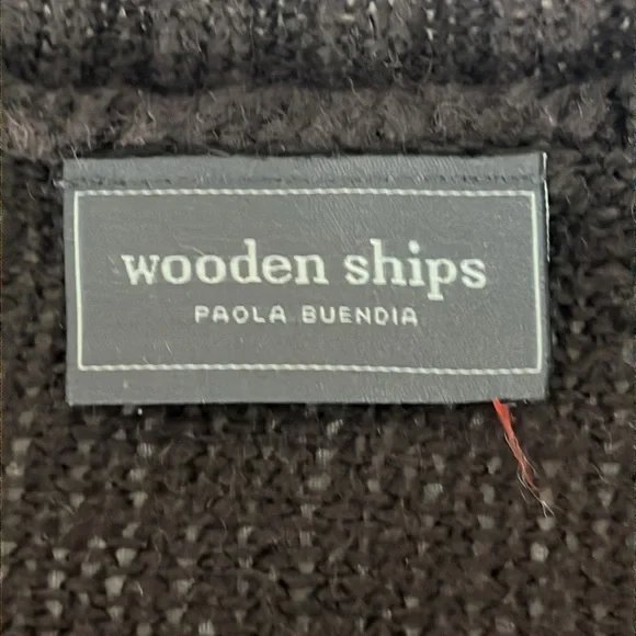 Wooden Ships Copper Tiger Face Oversized Sweater in Brown Mohair Wool Size M/L - Picture 9 of 11